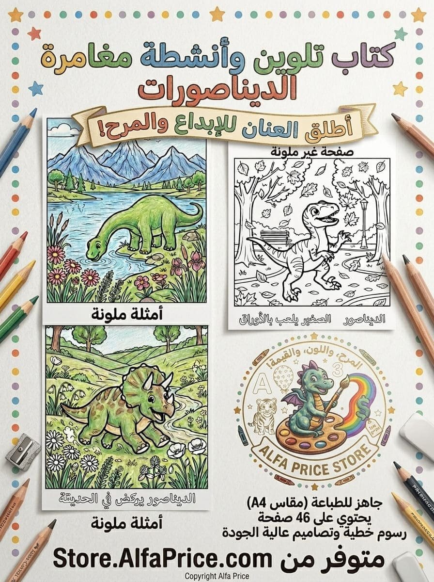 غلاف كتاب الديناصورات